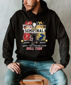 Alabama Crimson Tide Vs Michigan Wolverines CFP Playoff Semifinal Rose Bowl 2024 Roll Tide Shirt