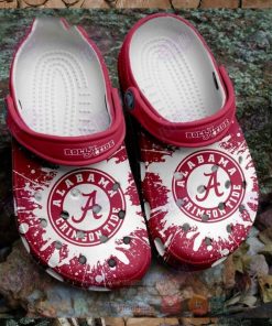 Alabama Crimson Tide White Red Ncaa Crocs