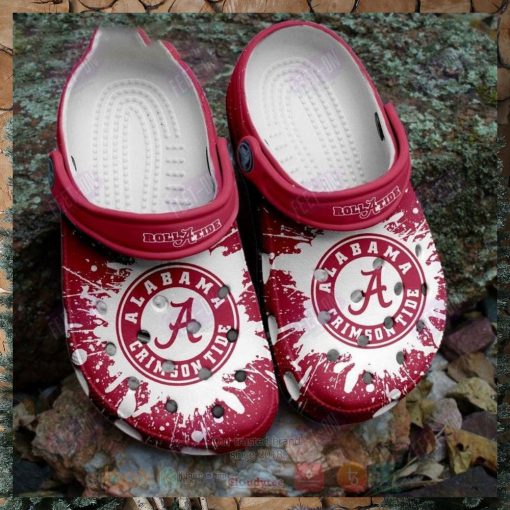 Alabama Crimson Tide White Red Ncaa Crocs