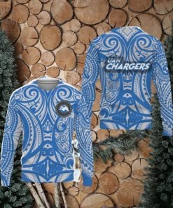 Alabama Huntsville Chargers Polynesian Tattoo Mix Teams Ugly Christmas Sweater