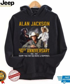 Alan Jackson 40th Anniversary 1983 – 2023 Thank You For The Music & Memories T Shirt