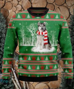 Alaskan Malamute Winter Tree Ugly Christmas Sweaters Special Gift For Men And Women
