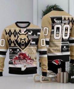 Albany FireWolves Special Design Big Logo Ugly Christmas Sweater