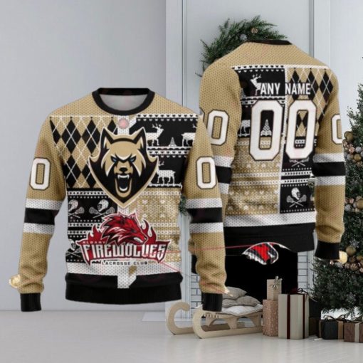 Albany FireWolves Special Design Big Logo Ugly Christmas Sweater