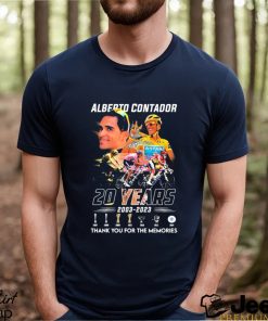 Alberto Contador 20 Years 2003 2023 Thank You For The Memories Signatures Shirt