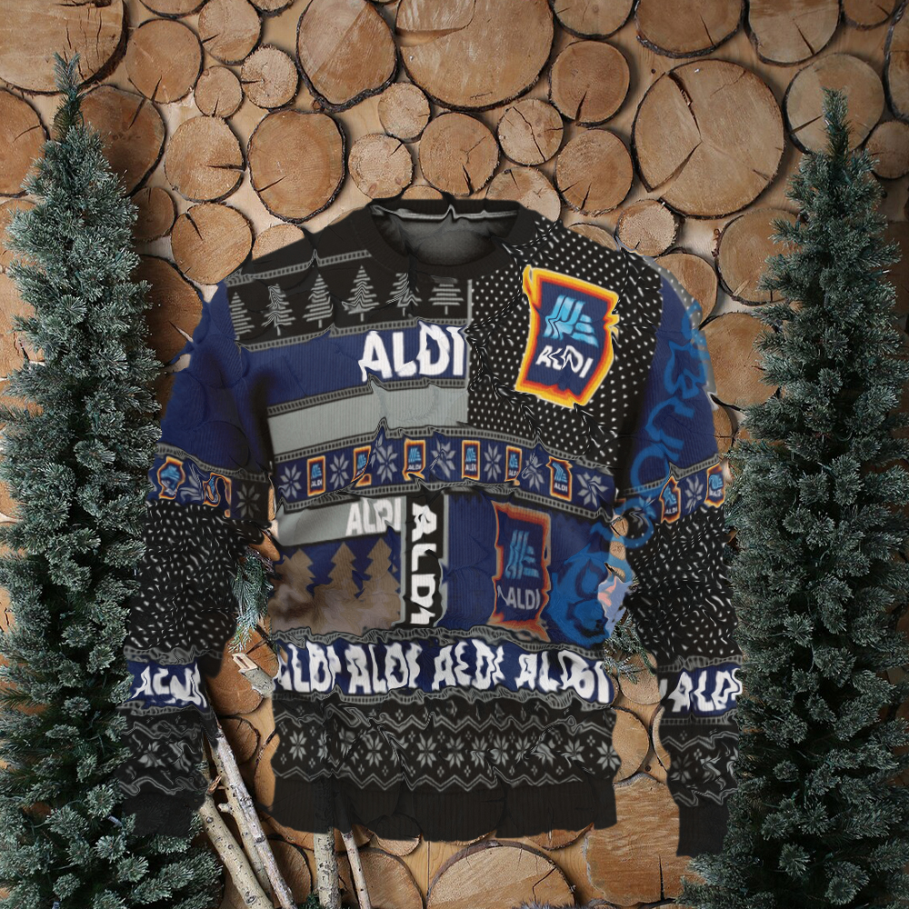 Aldi Logo New Knitted Christmas Sweater Gift For Fans teejeep