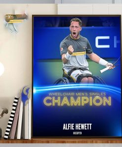 Alfie Hewett Is The Wheelchair Mens Singles Champion At US Open 2023 Home Decor Poster Canvas