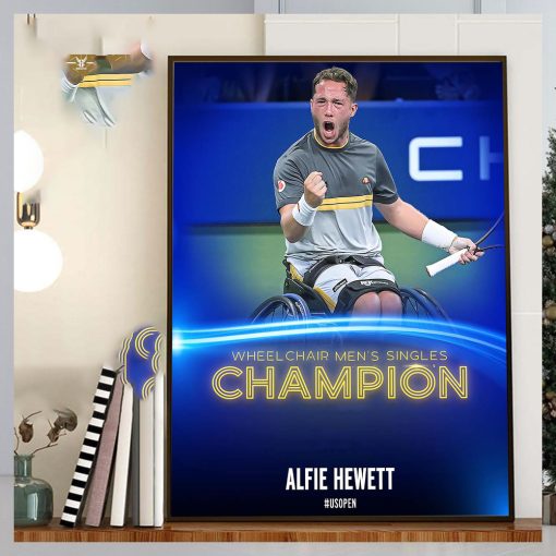 Alfie Hewett Is The Wheelchair Mens Singles Champion At US Open 2023 Home Decor Poster Canvas