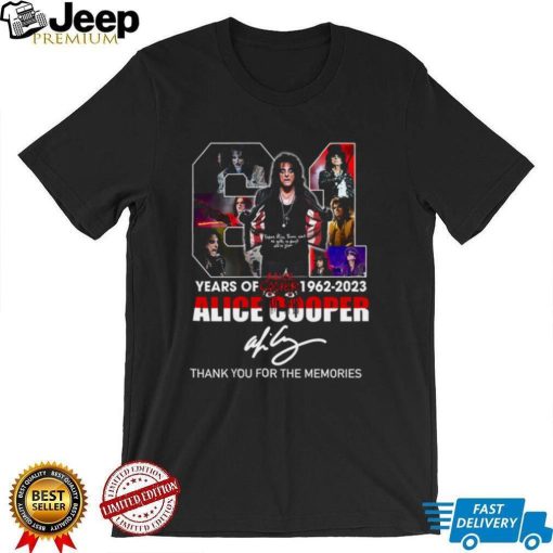 Alice Cooper 1962 2023 Thank You For The Memories Shirt