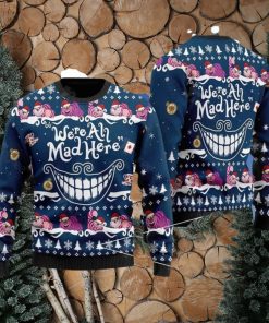 Alice In Wonderland Ugly Christmas Sweater Gift For Men And Women Cheshire Cat Smile