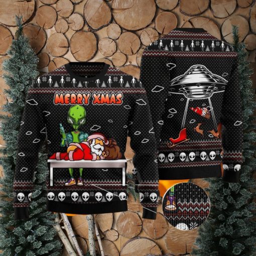 Alien Merry Xmas Ugly Christmas Sweater For Men & Women