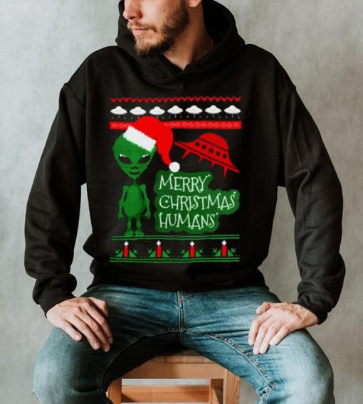 Alien Ufo Merry Christmas Shirt