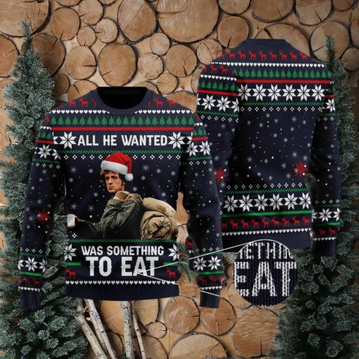 All He Wanted Was Something To Eat Quotes US Movie Ugly Christmas Sweater Gift For Men Women