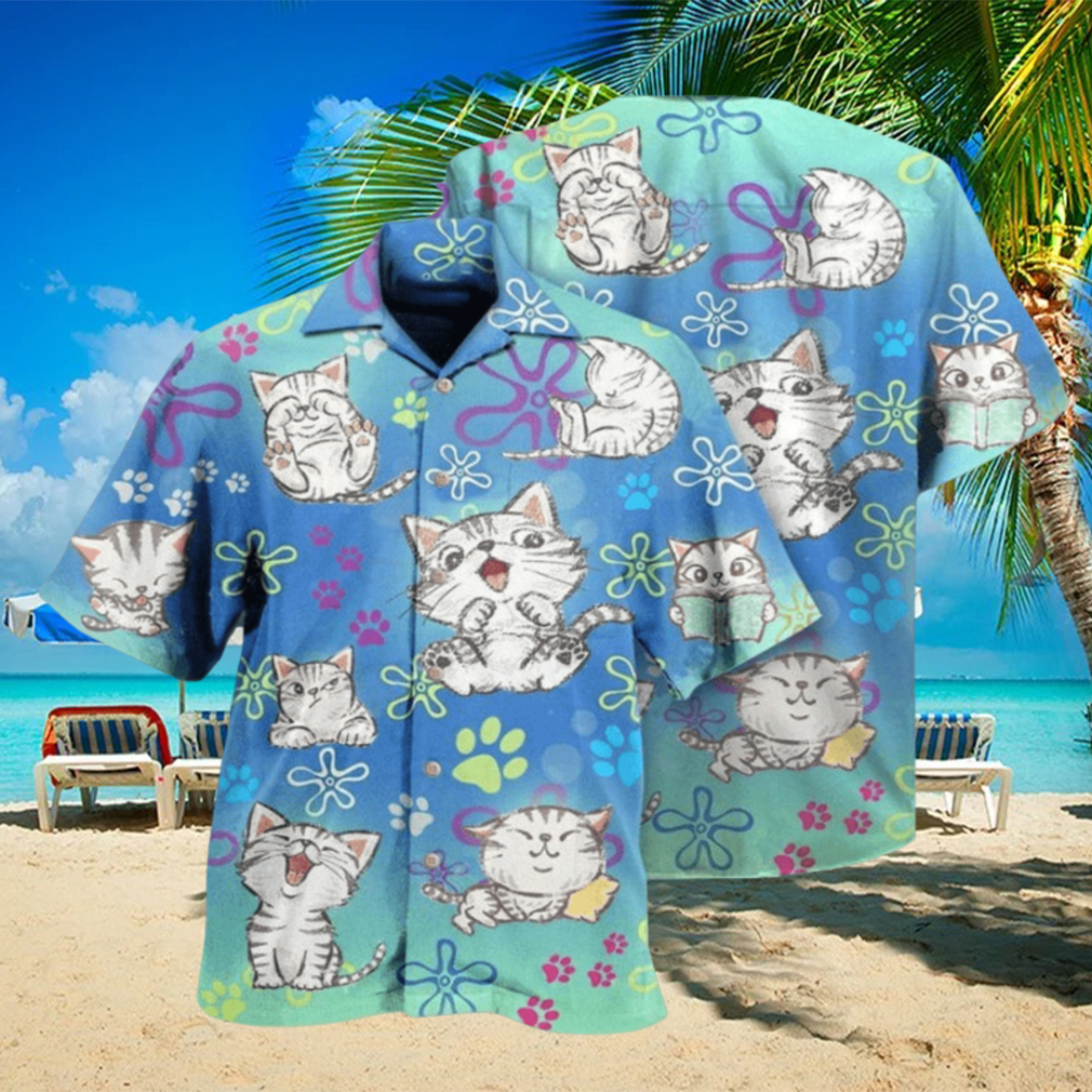 Cat hawaiian cheap shirt