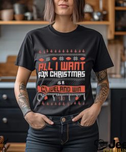 All I Want For Christmas Is An Cleveland Browns Win T Shirt