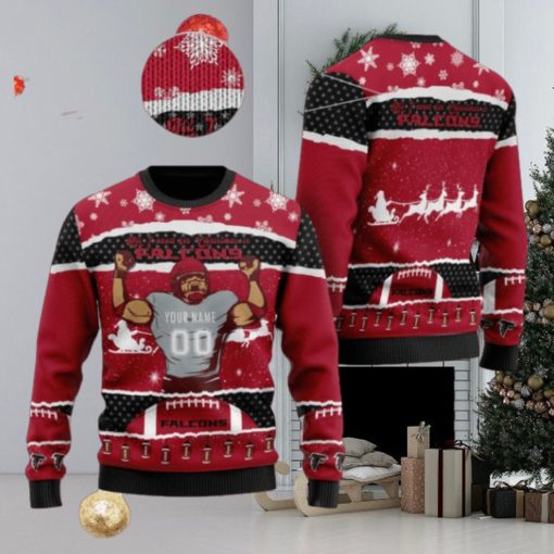 All I Want For Christmas Is Atlanta Falcons Custom Name Number Christmas 3D Sweater