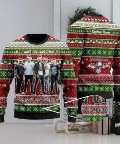 All I Want For Christmas Is Avenged Sevenfold Custom Name Ugly Christmas 3D Sweater