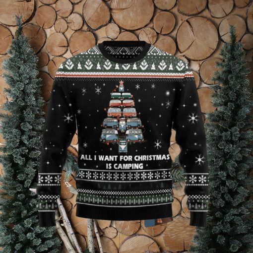 All I Want For Christmas Is Camping Ugly Christmas Sweater