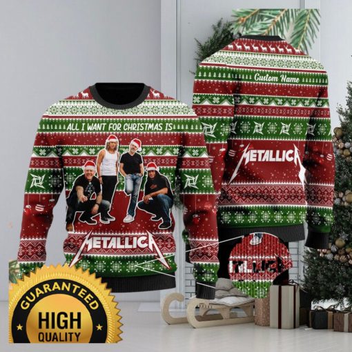 All I Want For Christmas Is Metallica Gift For Fan Knitting Xmas Ugly Christmas Sweater