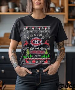 All I Want For Christmas Is You Montreal Canadiens Ice Hockey Ugly Christmas 2023 T shirt