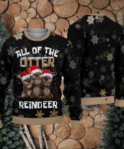 All Of The Otter Reindeer Ugly Christmas Sweater Gift for men Women Otter Gift For Fan