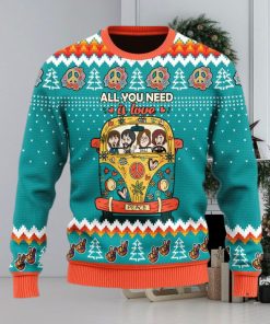 All You Need Is Love Hippie Ugly Christmas Sweater Christmas Gift For Men And Women