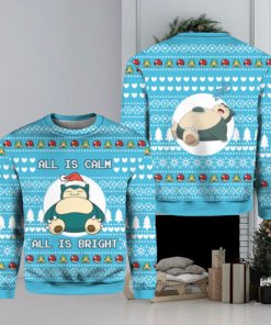 All is calm all bright snorlax Christmas sweater