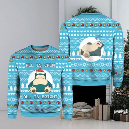 All is calm all bright snorlax Christmas sweater