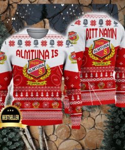 Almtuna IS Ugly Christmas Sweater Logo Custom Name Gift Fans