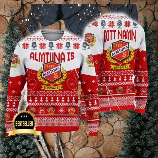 Almtuna IS Ugly Christmas Sweater Logo Custom Name Gift Fans