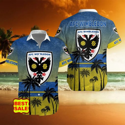 Aloha AFC Wimbledon Team EFL Hawaiian Shirt And Short Women Men hawaiian shirt