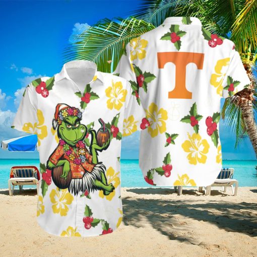 Aloha Grinch Relax Christmas NCAA Tennessee Volunteers 3D Hawaiian Shirt For Men And Women