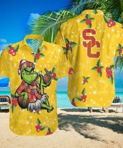 Aloha Grinch Relax Christmas NCAA USC Trojans Hawaiian Shirt Gift For Fans