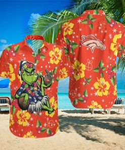 Aloha Grinch Relax Christmas NFL Denver Broncos Hawaiian Shirt Gift For Fans