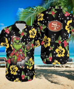 Aloha Grinch Relax Christmas NFL San Francisco 49ers Hawaiian Shirt AOP For Men And Women
