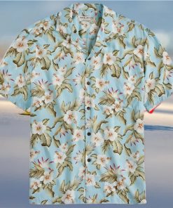 Aloha Hibiscus Sky Blue Beach Summer Awesome Hawaiian Shirt