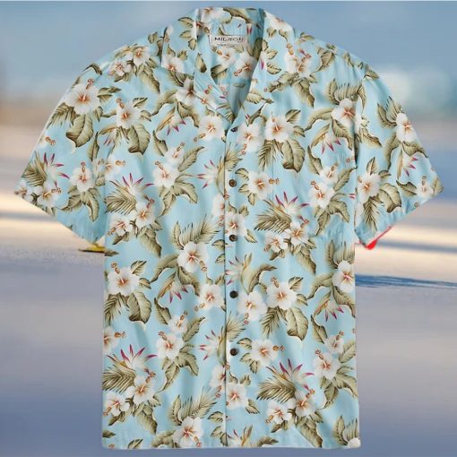 Aloha Hibiscus Sky Blue Beach Summer Awesome Hawaiian Shirt