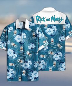 Aloha Rick And Morty Hawaiian Shirt Hibiscus Flowers Pattern Summer Holiday Gift
