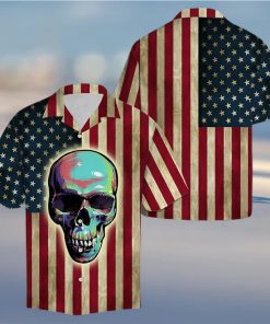 Aloha Shirt Skull American Flag H207018 Hawaiian Shirt