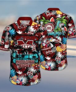 Aloha Summer NCAA Mississippi State Bulldogs Hawaiian Shirt Tropical Fruit Pattern