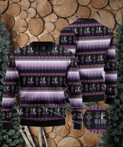 Alpaca Purple Pattern Ugly Christmas Sweater Gift Men Women