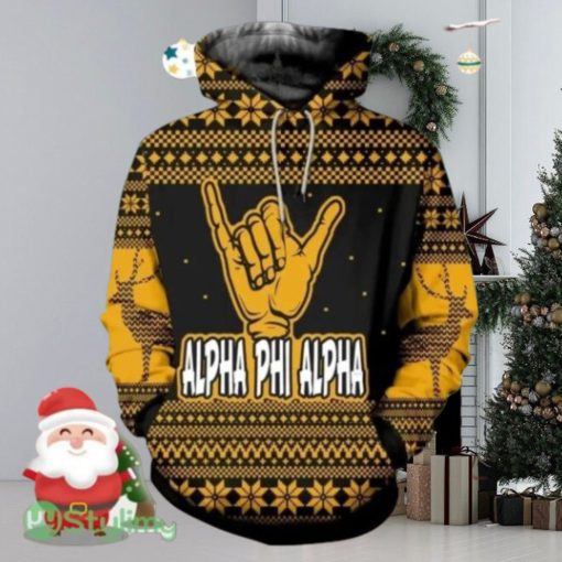 Alpha Phi Alpha Christmas Hand Sign Hoodie 3D All Over Print