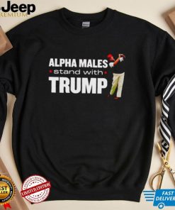 Alpha males stand with Trump shirt