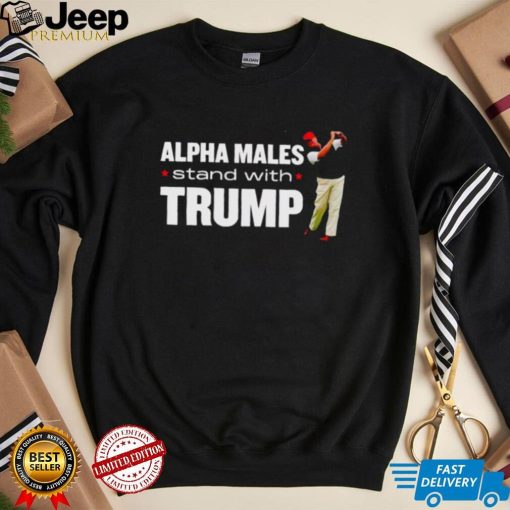 Alpha males stand with Trump shirt