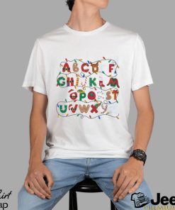 Alphabet Christmas Sweatshirt, Christmas Teacher Shirt