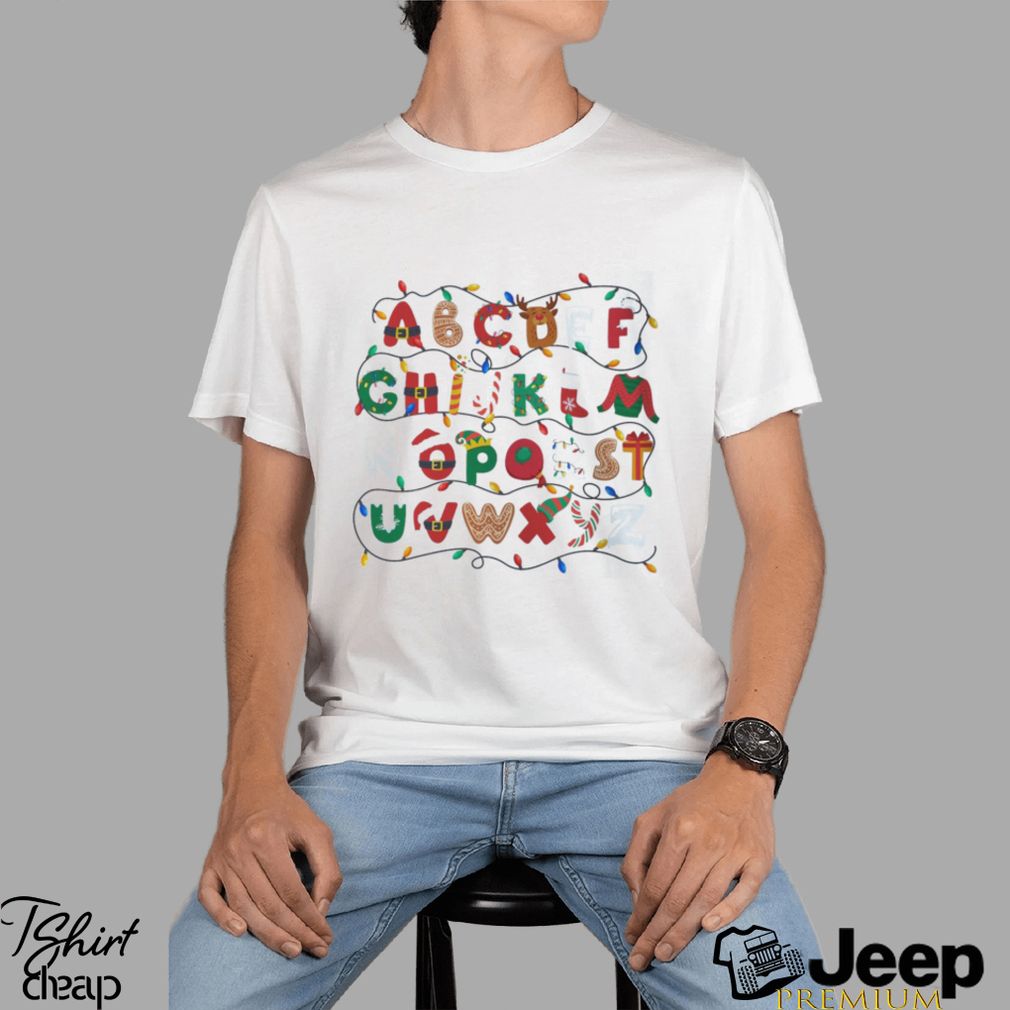 Alphabet Christmas Sweatshirt, Christmas Teacher Shirt