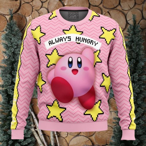 Always Hungry Kirby Ugly Christmas Sweater 3D Gift Christmas Funny