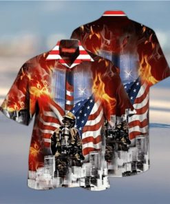 Always Remember Firefighter All Over Printed Hawaiian Shirt