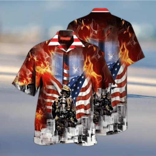 Always Remember Firefighter All Over Printed Hawaiian Shirt