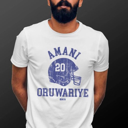 Amani Oruwariye New York G Helmet Font Shirt